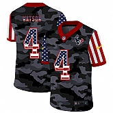 Nike Houston Texans 4 Deshaun Watson Camo 2020 USA Flag Salute to Service Limited Jersey zhua,baseball caps,new era cap wholesale,wholesale hats